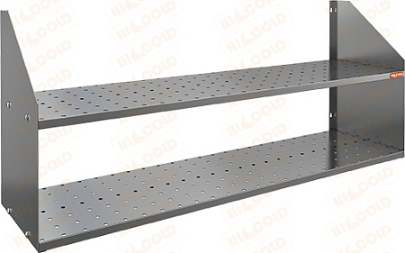 Полка настенная сплошная двойная НПД-8/3 800х300х600мм Hicold