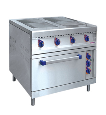 Плита электрическая ЭПК-48ЖШ-К-2/1 (4 конфорки, духовка конвек.с пароувлажнением) Чувашторгтехника