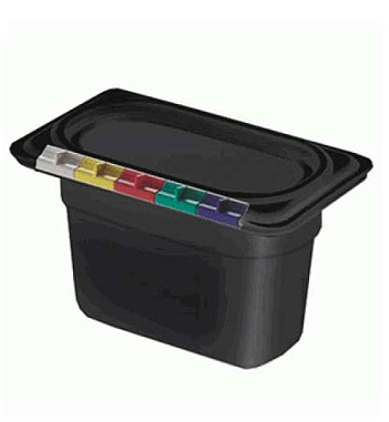 Гастроемкость 1/9 176х108х100мм полипропилен черная Restola 422102513