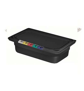Гастроемкость 1/4 265х162х65мм полипропилен черная Restola 422101513
