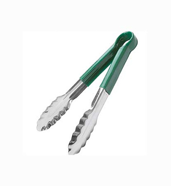 Щипцы 24см зеленая ручка сталь, резина ProHotel Индия 4144010