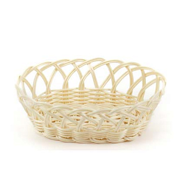 Корзинка для хлеба 21,5*14*8см пластиковая белая Китай кт1923