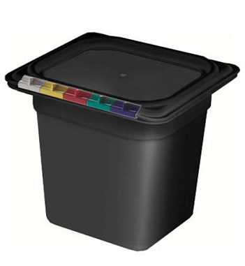 Гастроемкость 1/6 176х162х150мм полипропилен черная Restola 422102113