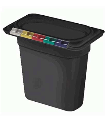 Гастроемкость 1/9 176х108х150мм полипропилен черная Restola 422102613