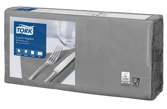 Салфетки 33*33 серый  2-сл. 200шт. 477205